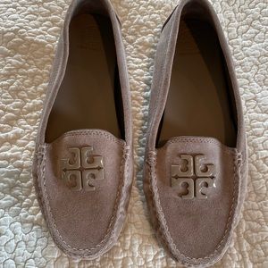 Tory Burch taupe driving shoe